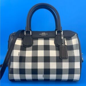 Coach Gingham Mini Bennett Satchel Purse - COA